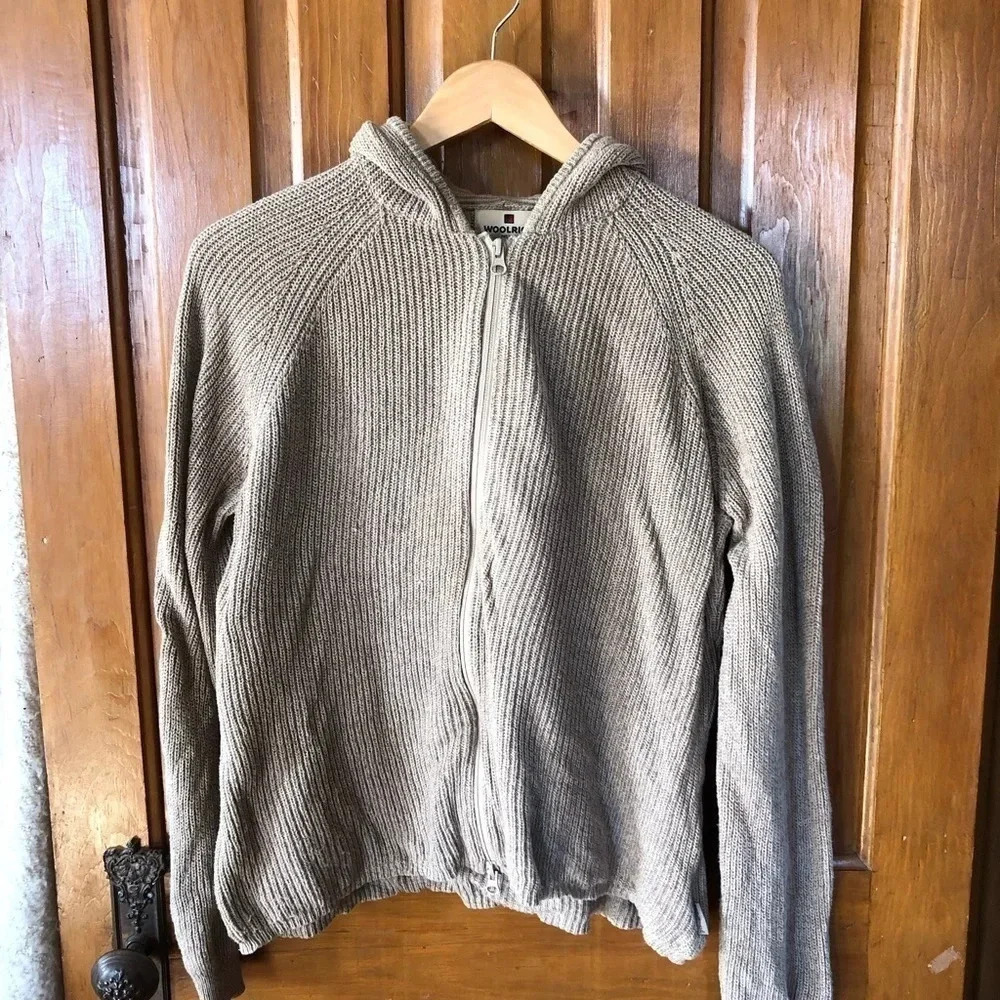 Woolrich Zip Up  Beige Sweater